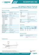 Product Specs 2 Scorpion DC 42 inch smart ceiling fan with WiFi remote and LED light – Martec Australia
Scorpion DC 52 inch ceiling fan with quiet DC motor and integrated LED light Martec Scorpion DC smart ceiling fan with LED light, reversible summer/winter mode