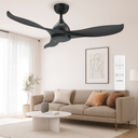 Martec  Scorpion DC 42″ & 52″ Smart Ceiling Fan With WIFI Remote Control from lights and fans online  in a living room with a beige sofa and decor.