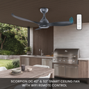 Martec  Scorpion DC 42″ & 52″ Smart Ceiling Fan With WIFI Remote Control from lights and fans online  in an outdoor kitchen setting