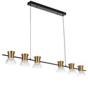 Tipico Linear LED Pendant suspended above a kitchen island, providing warm 3000K illumination with clean architectural styling.