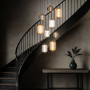 Elegant Torso 9 LED Pendant Light featuring integrated LED lighting and premium textured glass shades for contemporary home décor.