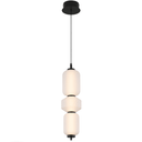 Designer Torso 3 LED Pendant Light with three diamond-cut and rippled glass shades creating architectural statement lighting for modern homes.