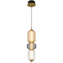 Torso 3 LED Pendant Light installed in a contemporary living room, combining sculptural design with integrated warm white LED lighting.