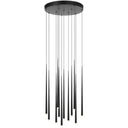 TRINA 12 Light pendant with cascading LED design, modern architectural lighting, and premium carbon fiber-inspired contemporary styling.
