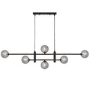 Contemporary Tyson 6 Pendant Light crafted from durable iron and decorative glass for stylish residential and commercial lighting.