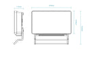 Dimensions Martec Thermo 2200W PTC Bathroom Wall Heater with Towel Rail