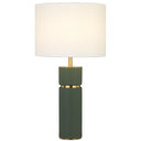 Designer table lamp with double fabric shade