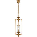 Velden 1 Pendant Light in rich copper finish featuring a clear glass cylinder shade and elegant industrial pendant lighting for modern interiors.