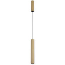 Verano LED Pendant Light in Brass finish featuring a modern minimalist aluminium design with integrated LED lighting for dining rooms and kitchen islands.