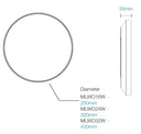 Wafer LED Ceiling Light Tricolour 16W 24W 32W IP54 Slim Trimless Dimmable| Martec
