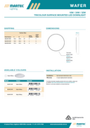 Wafer LED Ceiling Light Tricolour 16W 24W 32W IP54 Slim Trimless Dimmable| Martec
