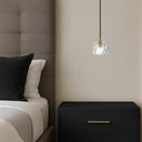 Luxury Zaha pendant light with sparkling prismatic crystal shade and antique gold fitting for contemporary home lighting.