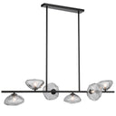 Luxury Zecca 6 pendant light with handcrafted burlap texture glass and antique gold finish for stylish modern interiors.