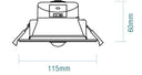 Zone 9W Tricolour LED Downlight With PIR Motion Sensor
