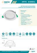 Arte Gimbal 10W Tricolour LED Downlight