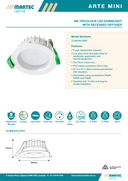 Arte Mini 8W Tricolour Downlight