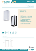 Ashton 10W Tricolour LED Wall Light