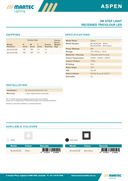 Product Specs 2  Modern Aspen recessed LED step light with warm neutral and cool white options-Martec -Lights and fans online