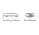  Martec Aspire II low profile bathroom heater with exhaust fan Technical drawing Lights and Fans Online 