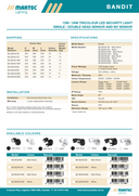 Product Spec Bandit tricolour LED twin head security light by Martec in Black– Lights and Fans Online