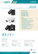 LED Dual Spotlight with Sensor-Capri 9W Tricolour