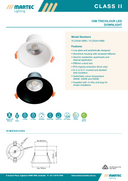 Class II 10W Tricolour LED Downlight