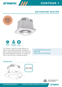 Contour 1 Single Heat Lamp Bathroom heater