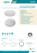 Cove 10W /15W  Tricolour LED Bunker Round With or Without Sensor