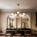 MARSTEN 12-Light Pendant Antique Gold