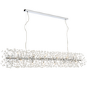 LERIDA 18-Light Crystal Rectangle Pendant Chrome