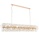 LERIDA 18-Light Crystal Rectangle Pendant Gold