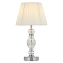 CADIZ Table Lamp Chrome & Clear Glass