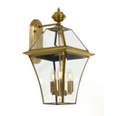 RYE 3-Light Outdoor Wall Bracket Antique Brass IP43