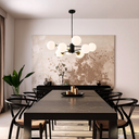 MARSTEN 8-Light Pendant Black E27 Starburst Chandelier