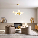MARSTEN 8-Light Pendant Black E27 Starburst Chandelier