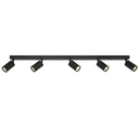 PICARD 5 Spot GU10 LED Ceiling Light 3CCT Black Sand