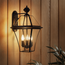 RYE 3-Light Outdoor Wall Bracket E14 IP43 Black