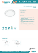 Saturn 240 / 295 Round Exhaust Fan with Tricolour LED Light