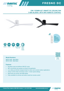 alt="Martec Fresno ceiling fan reversible summer and winter mode with 8-speed remote Product Specification