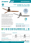 Governor 60″ AC Ceiling Fan with Light