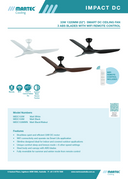 Product Description Energy-efficient Impact DC ceiling fan reversible for summer and winter use