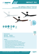 Impact DC 52″ Smart Ceiling Fan With WIFI Remote Control + LED light