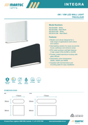 Integra 6W/10W Tricolour LED Up/Down Wall Light