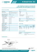 Modern Kingston 50 inch ceiling fan with quiet DC motor and smart control Product Specification 2