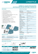 Lifestyle Series 1320mm (52") Ceiling Fan with Light
