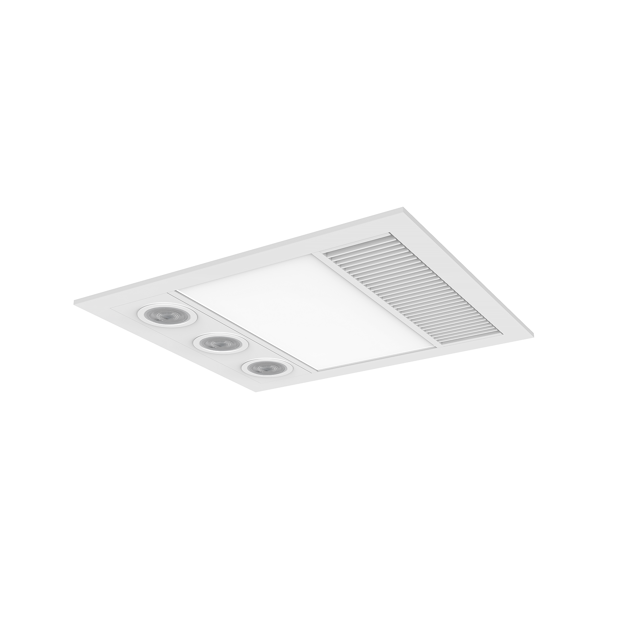 Linear Mini 3-in-1 Bathroom Heater with 3 Heat Lamps, Exhaust Fan and ...
