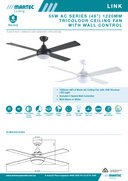 Link 48” AC Ceiling Fan with E27 Light