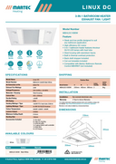 Linux DC – 3 in 1 Bathroom Heater and Exhaust Fan with Tricolour LED Light
