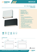 Modus 6W/10W Tricolour LED Up/Down Wall Light