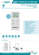 Product Spec 1 Martec Premium Slimline LCD Ceiling Fan Remote Control MPLCDS - Lights and Fans Online